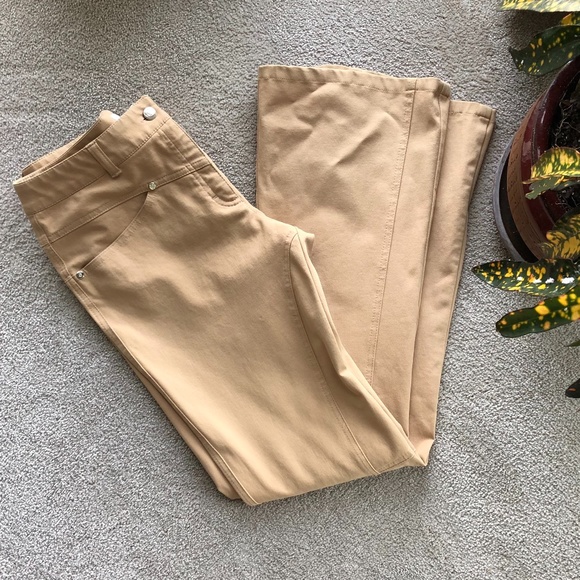 Escada flare leg beige heart design at the waist pants/jeans Sz 40 - Picture 13 of 13